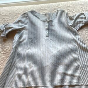 J. Jill Gray Striped Tunic Top